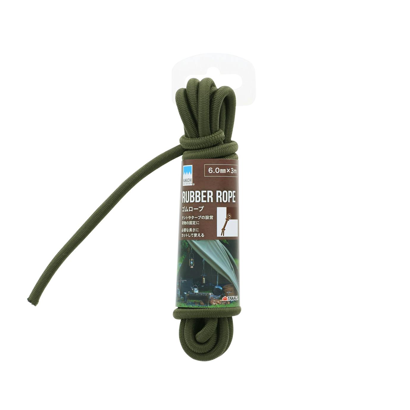 KANUCHI OUTDOOR KANUCHI OUTDOOR KNC ゴムロープ 6.0mm×3m ODG 5個セット 4907052876392-5 その他キャンプ用品 KANUCHI OUTDOOR KANUCHI OUTDOOR KNC ゴムロープ 6.0mm×3m ODG 5個セット 4907052876392-5 その他キャンプ用品