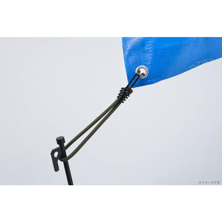 KANUCHI OUTDOOR KNC ループバンジー2個 6mmx150mm ODG 100個セット まとめ買い グリーン フック付 ストレッチコード 4907052876415-100【別送品】