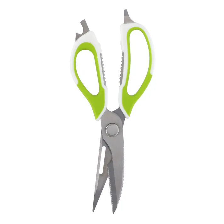 多機能 キッチン ハサミ マグネット収納ケース付き 12個セット まとめ買い 取り外し式 4907052896178-12【別送品】