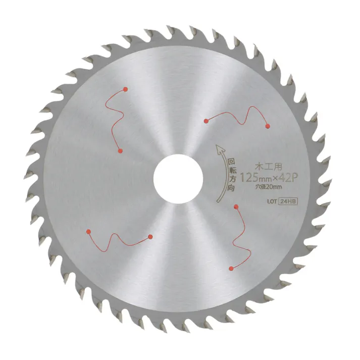 EARTH MAN 木工用チップソー 125×42P 静音 制振 レーザースリット付 丸ノコ用チップソー 一般木材 集成材 合板 構造用合板 1386030【別送品】