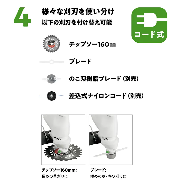 EARTH MAN コード式2WAYグラストリマー GGT-300WA AC 草刈り機 刈り込み キワ刈り チップソー ブレード 伸縮ポール 手が疲れにくい 10m延長コード 2056652【別送品】