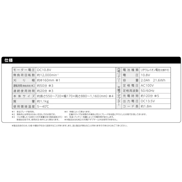 EARTH MAN 10.8V充電式コンパクト軽量ブレードグラストリマー GGT-108LiA 充電アダプター付 伸縮 草刈り機 刈り込み 波刃樹脂ブレード 2057029【別送品】
