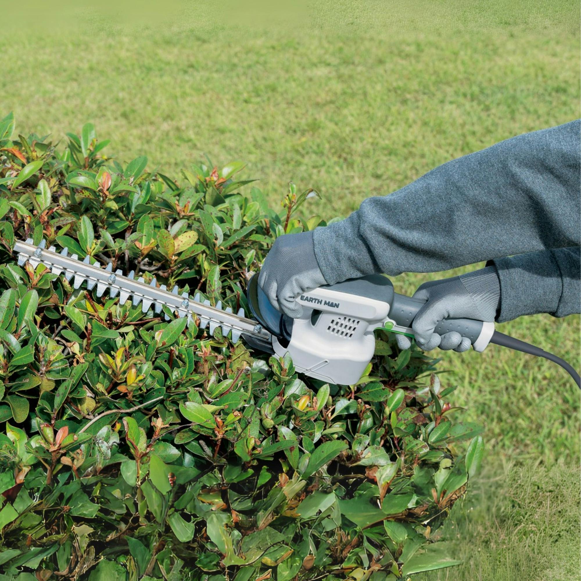 EARTH MAN コード式コンパクト軽量ヘッジトリマー250mm GHT-250B