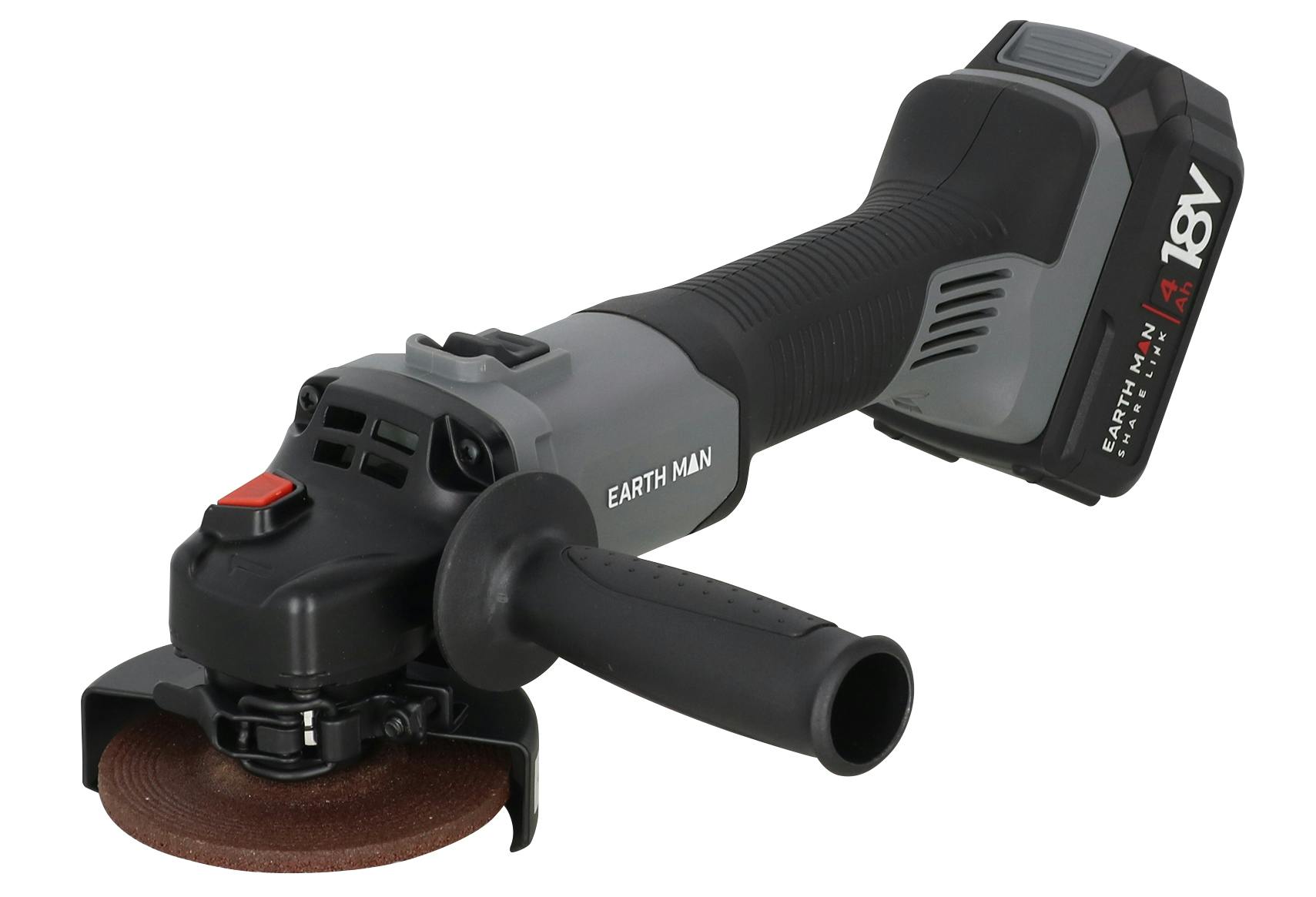 EARTH MAN SHARE LINK 18V充電式ディスクグラインダー SL-DGR100-AS 4.0Ahバッテリー 充電器付 金属 研削 バリ取り 塗装 グラインダー