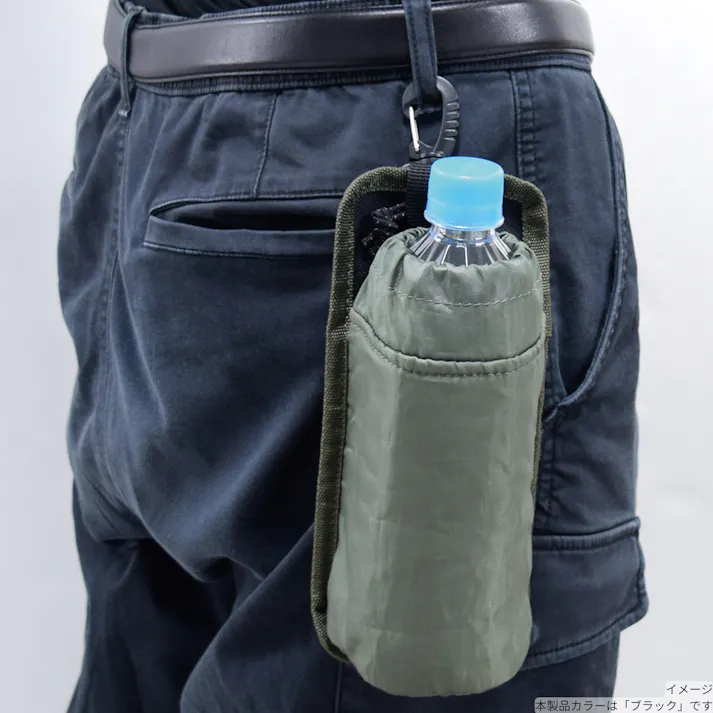 TAKAGI ポータブルボトルキーパー ブラック ペットボトル 持ち運び 収納 小さくたためる 3WAY 横ベルト 縦ベルト ナスカン付 1803592【別送品】