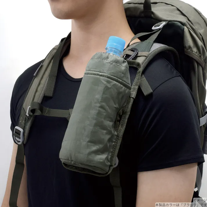 TAKAGI ポータブルボトルキーパー ブラック ペットボトル 持ち運び 収納 小さくたためる 3WAY 横ベルト 縦ベルト ナスカン付 1803592【別送品】