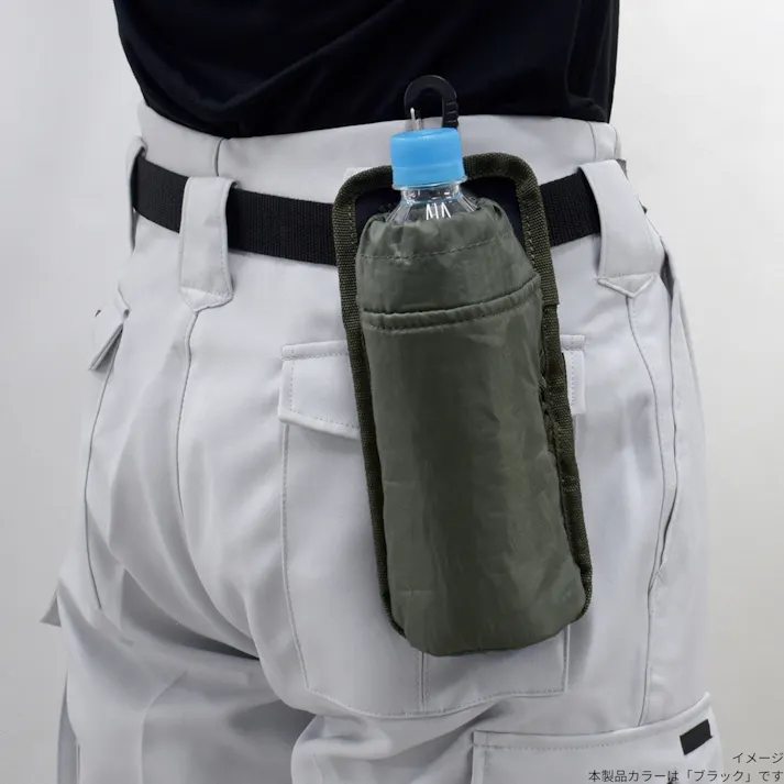 TAKAGI ポータブルボトルキーパー ブラック ペットボトル 持ち運び 収納 小さくたためる 3WAY 横ベルト 縦ベルト ナスカン付 1803592【別送品】