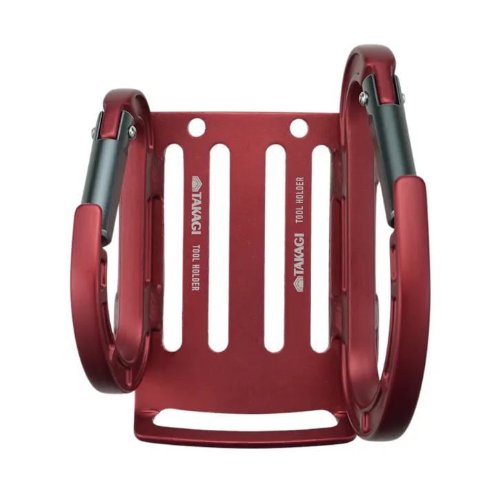 TAKAGI アルミツールホルダー THAF-5RE 赤 スペーサー2個付 ベルト通し幅調整可能 ベルト幅60mmまで対応 工具差 工具掛 軽量 高強度 1020491【別送品】
