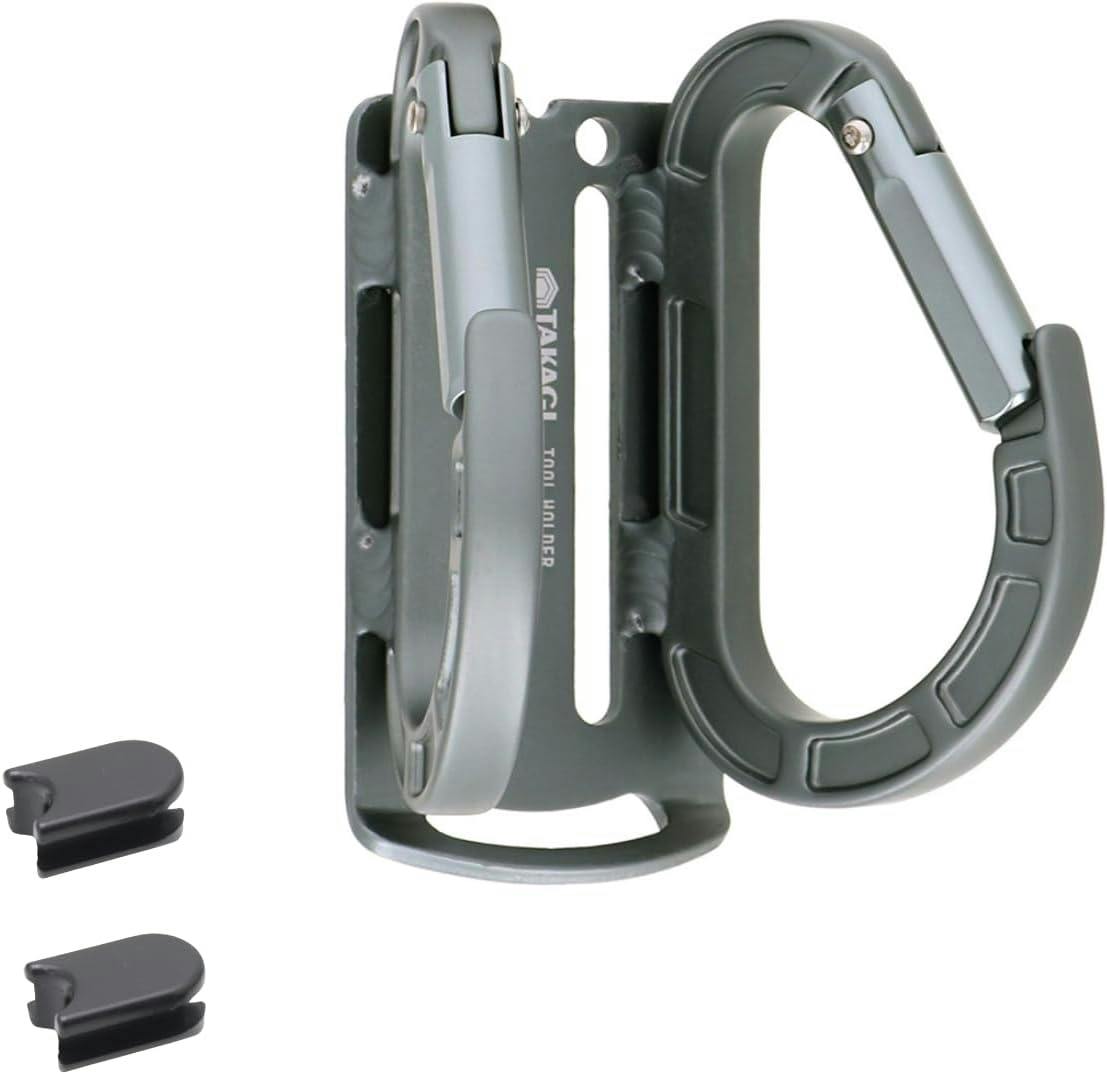 TAKAGI アルミツールホルダー THAF-4GM ガンメタ スペーサー2個付 ベルト通し幅調整可能 ベルト幅60mmまで対応 工具差 工具掛 軽量 高強度 1020495【別送品】