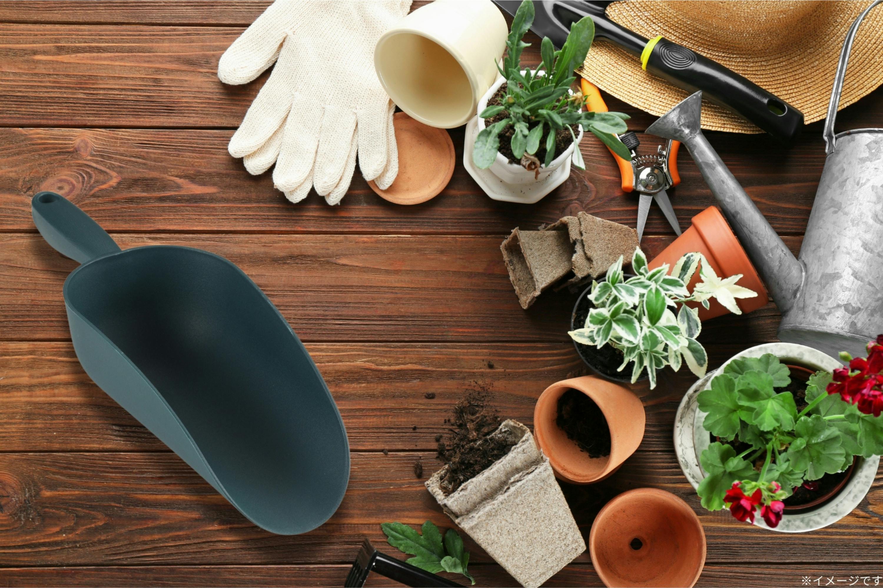 TAKAGI ガーデンスコップ 大 丸型 軽量 丈夫 ポリプロピレン グラス