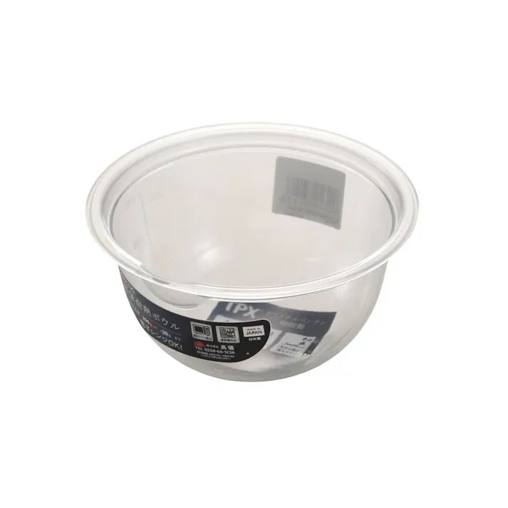 TAKAGI 軽量耐熱ボウル メモリ付 13cm 450ml レンジ対応 プラスチック 食洗機 電子レンジ 割れにくい 汚れにくい 透明 TPX 日本製 4010852【別送品】