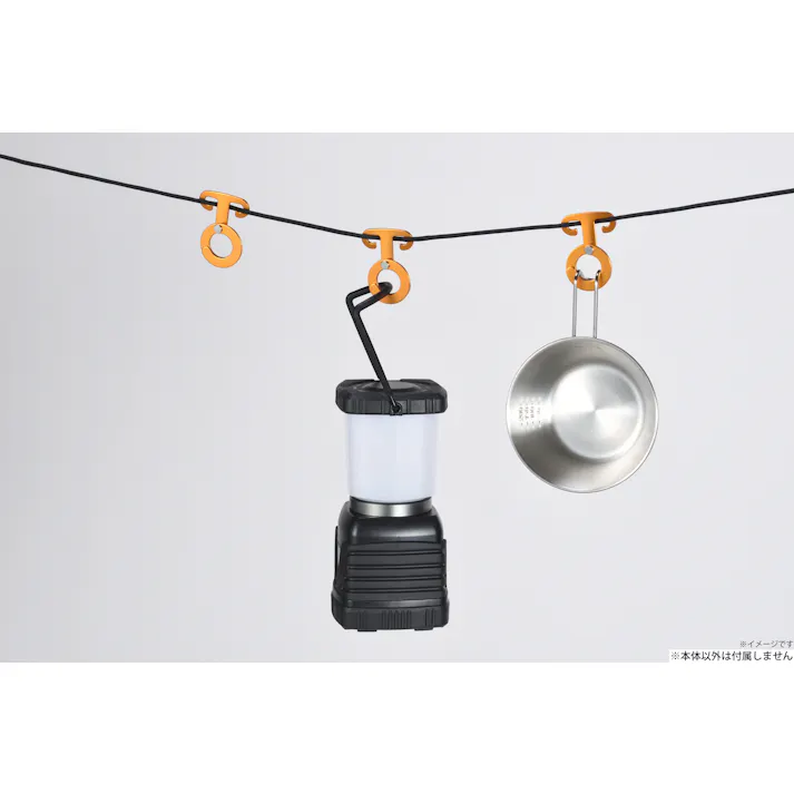 KANUCHI OUTDOOR アルミロープフック 3個組 オレンジ 吊り金具 引っ掛け 保持 滑りにくい アルミ製 錆びにくい アウトドア キャンプ 4015416【別送品】