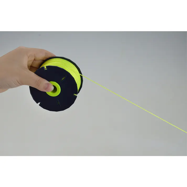 儀助 蛍光水糸 イエロー 太 270m 100個セット ナイロン糸 ほつれにくい 建築工事 基礎工事 土木工事 測量作業【別送品】