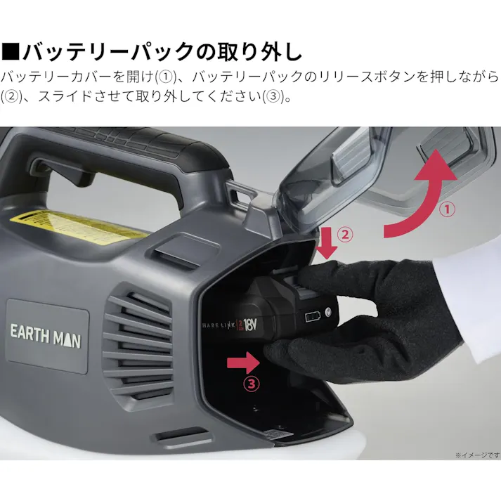 EARTH MAN SHARE LINK 18V充電式ハイパワースプレーヤー2L SL-HPS2-AS 3個セット 噴霧器 静電気付着機能 散布 散水 除草【別送品】