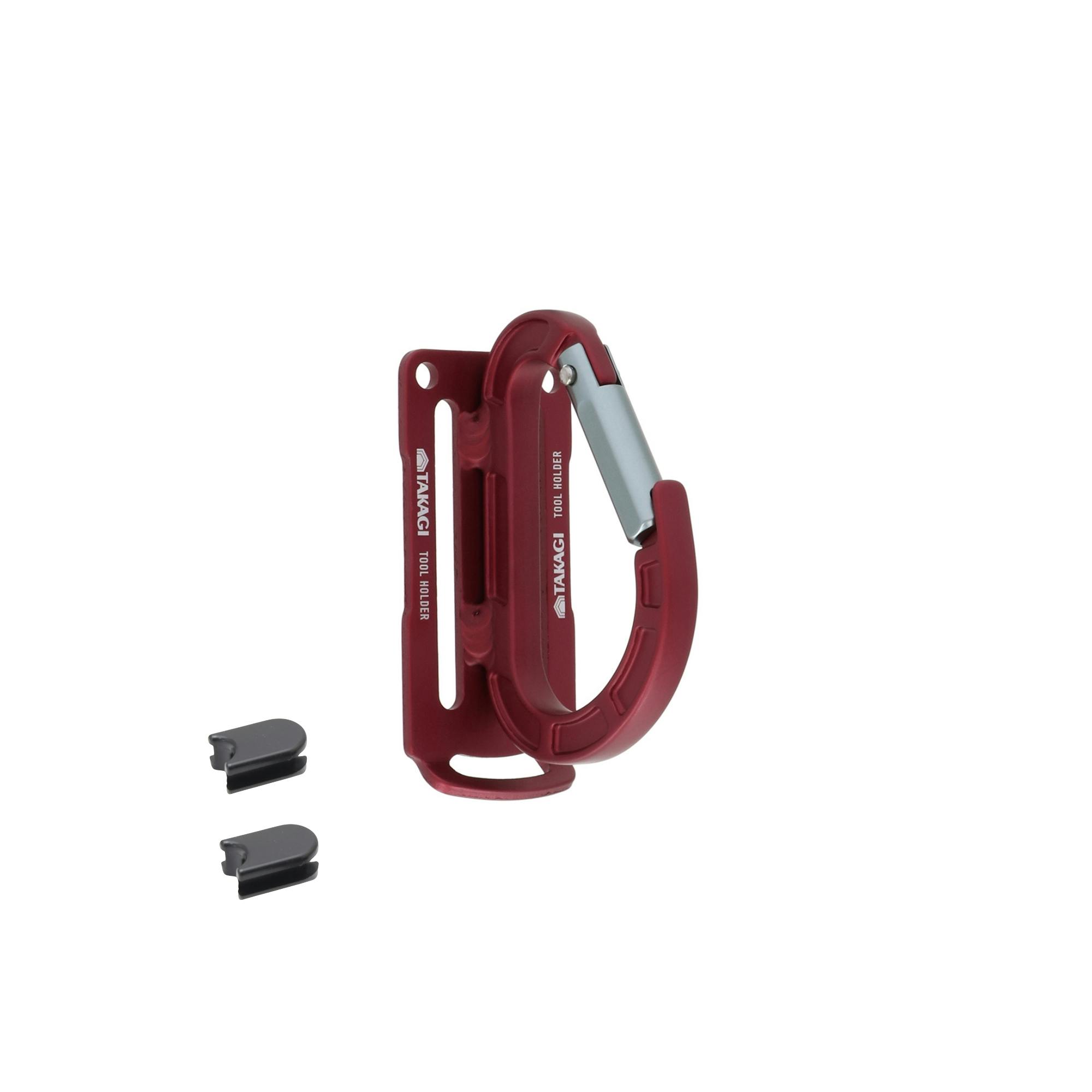 TAKAGI アルミツールホルダー THAF-2RE 赤 スペーサー2個付 6個セット ベルト通し幅調整可能 ベルト幅60mmまで対応 工具差 工具掛 軽量【別送品】