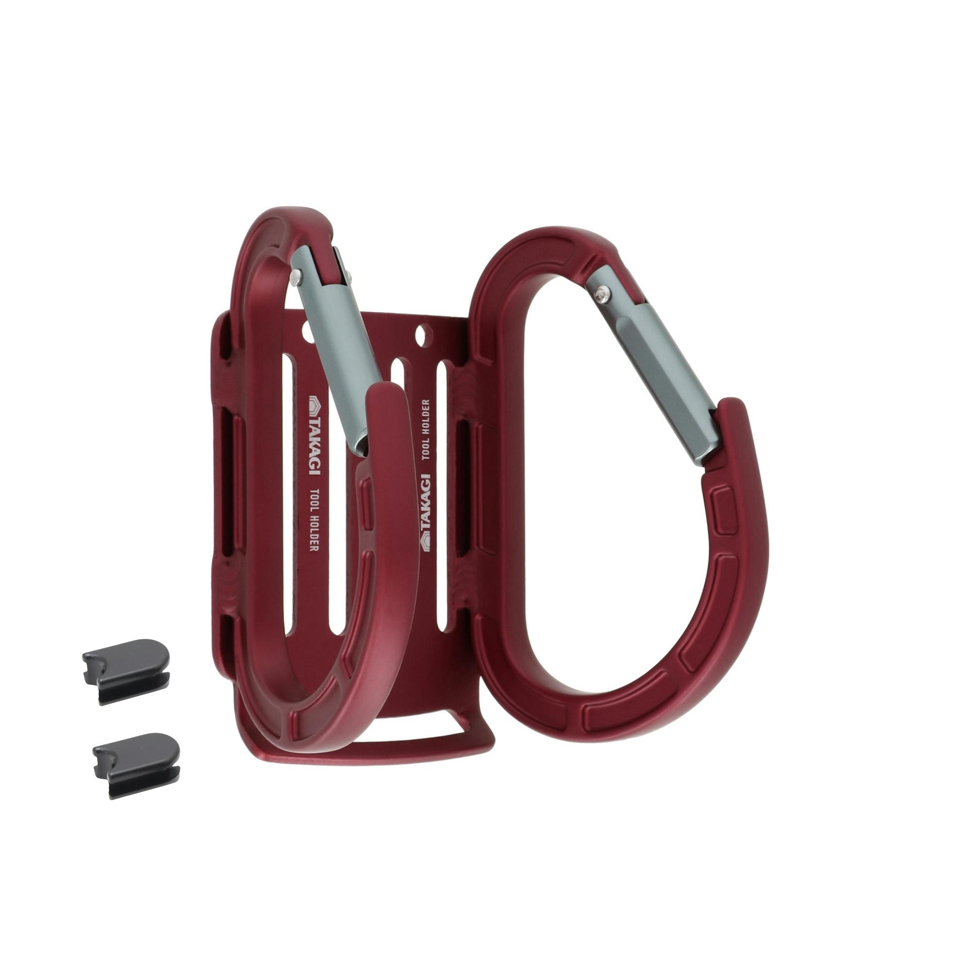 TAKAGI アルミツールホルダー THAF-3RE 赤 スペーサー2個付 72個セット ベルト通し幅調整可能 ベルト幅60mmまで対応 工具差 軽量【別送品】