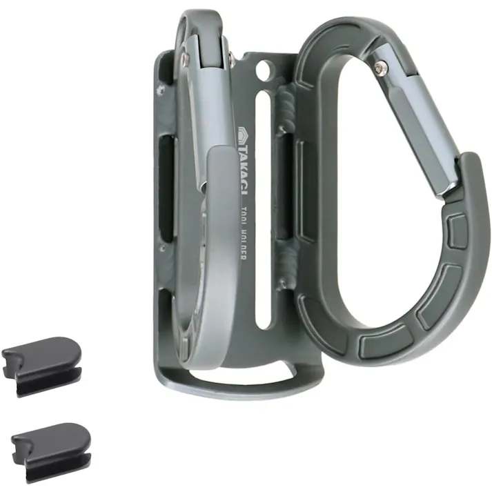 TAKAGI アルミツールホルダー THAF-4GM ガンメタ スペーサー2個付 6個セット ベルト通し幅調整可能 ベルト幅60mmまで対応 工具差 軽量【別送品】