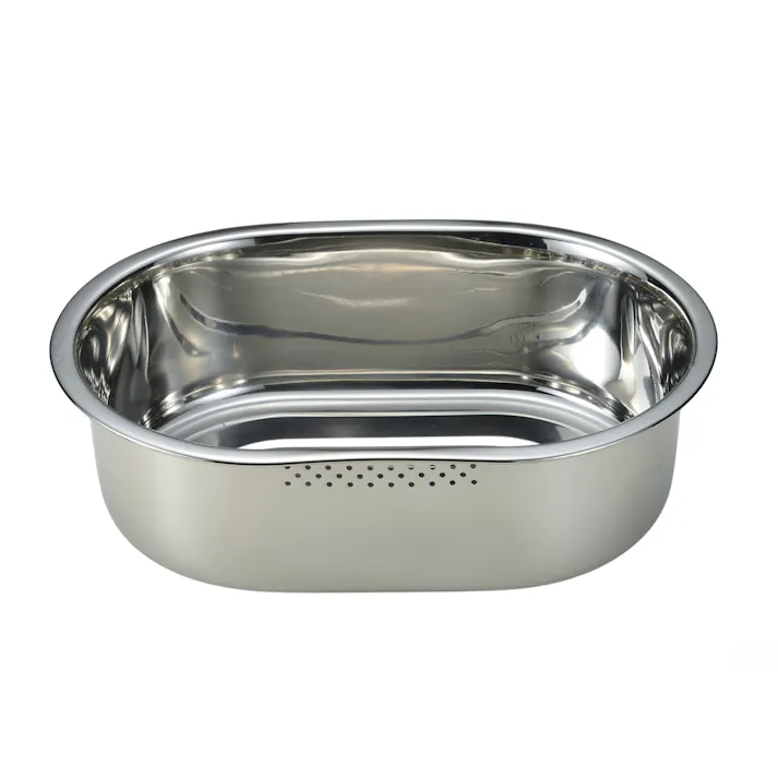 TAKAGI ステンレス小判型洗い桶 小 水切り穴付 20個セット シルバー 耐食性 衛生的 水洗い つけ置き洗い キッチン シンク【別送品】