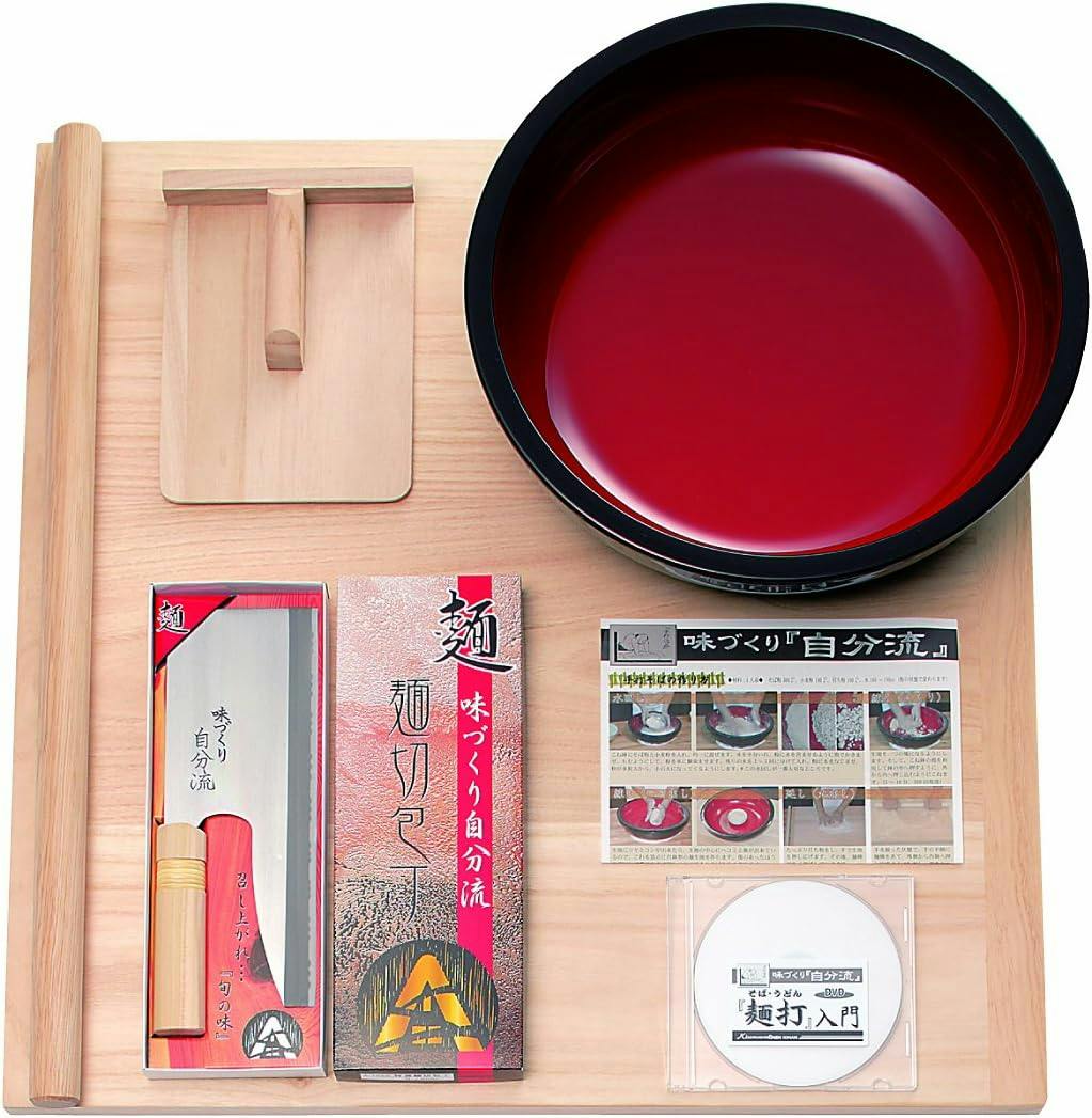 豊稔企販 家庭用品麺打ちセットA(そば・うどん打ちDVD付) A-1230 麺道具 麺作り 入門セット 4543983512307【別送品】