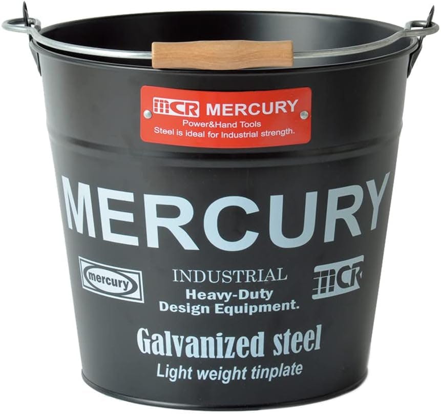 キーストーン マーキュリー ブリキバケツ レギュラー マットブラック 収納 アウトドア ガーデニング 4564100021168【別送品】