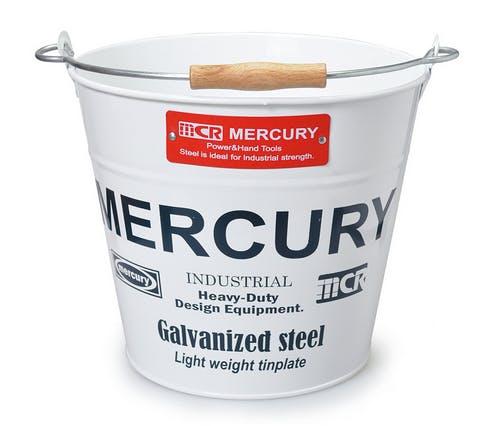 キーストーン マーキュリー ブリキバケツ レギュラー ホワイト 収納 アウトドア ガーデニング 4564100030092【別送品】