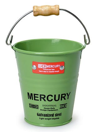 キーストーン マーキュリー ブリキミニバケツ カーキ 収納 小物入れ インテリア 4564100030122【別送品】