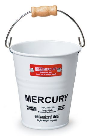 キーストーン マーキュリー ブリキミニバケツ ホワイト 収納 小物入れ インテリア 4564100030177【別送品】