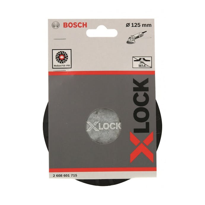 BOSCH X-LOCK ラバーパッド 125mmミディアム 2608601715