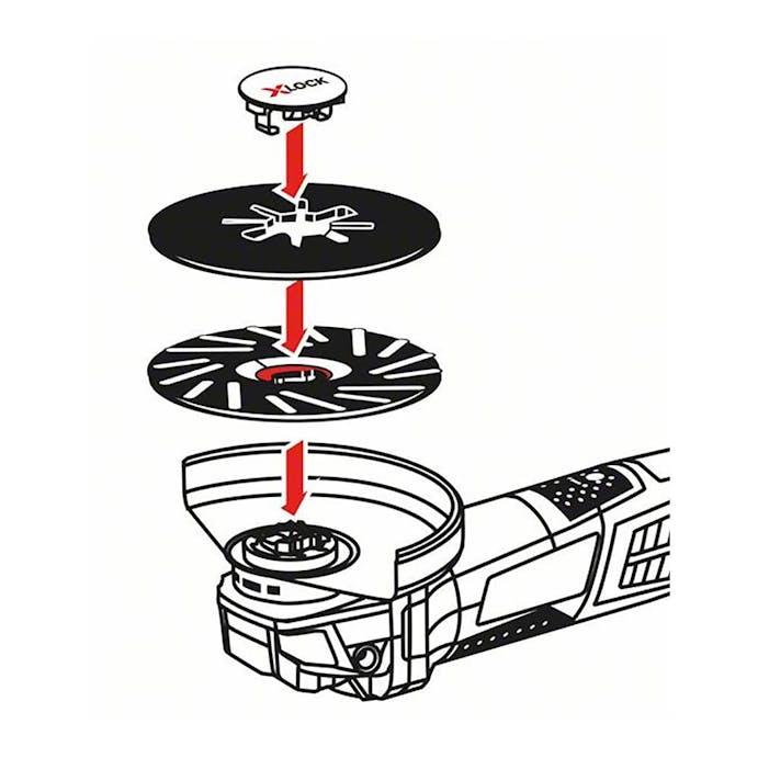 BOSCH X-LOCK ラバーパッド 125mmミディアム 2608601715