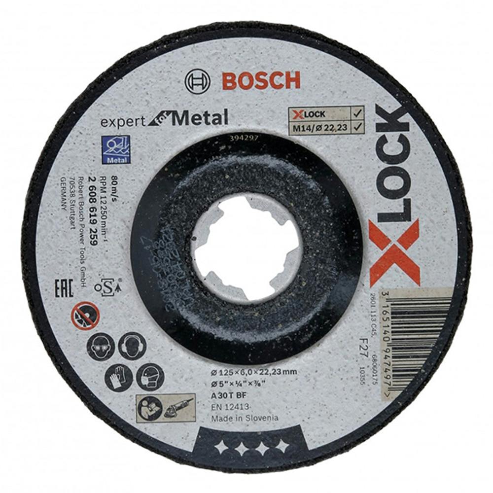 BOSCH X-LOCK 研削砥石 エキスパート 鉄用 オフセット型 125×6.0 2608619259 グラインダーパーツ BOSCH X-LOCK 研削砥石 エキスパート 鉄用 オフセット型 125×6.0 2608619259 グラインダーパーツ