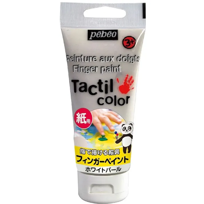 フィンガーペイント紙用 ホワイトパール 80ml