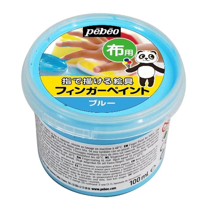 フィンガーペイント布用 ブルー 100ml