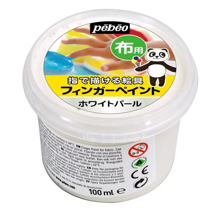 フィンガーペイント布用 ホワイトパール 100ml