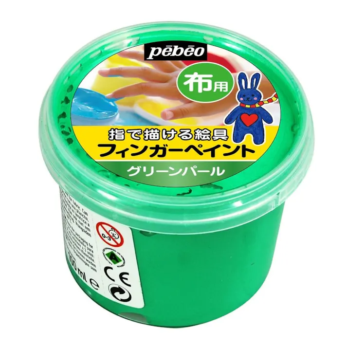 フィンガーペイント布用グリーンパール100ml