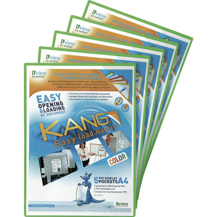 【CAINZ-DASH】tarifold社 カング イージーロード マグネットタイプ A5 5枚入り グリーン 194725【別送品】