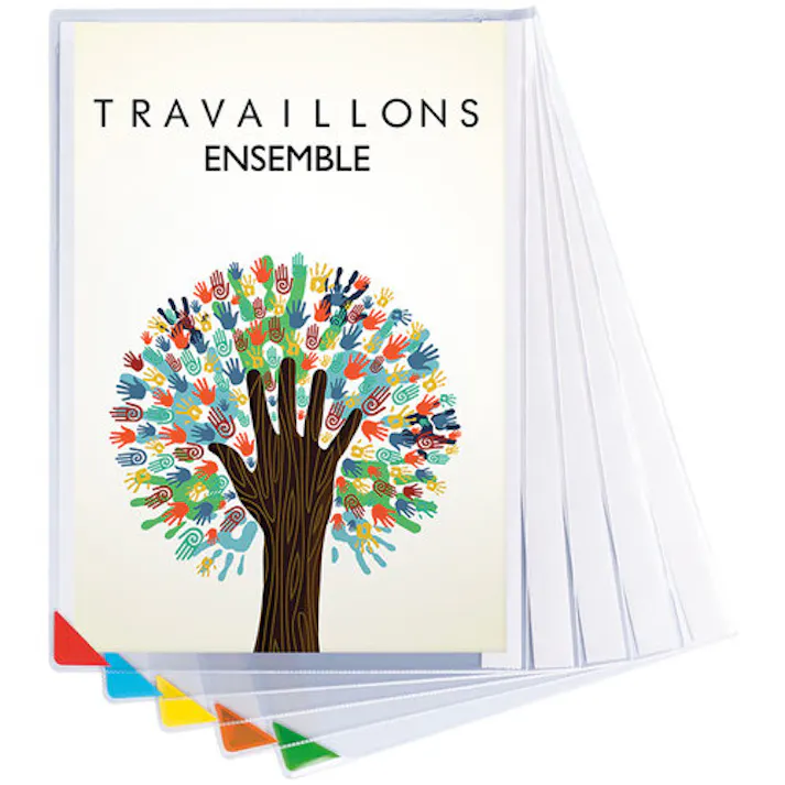 【CAINZ-DASH】tarifold社 カング イージークリック 粘着タイプ A4サイズ 5枚入り カラー 194779【別送品】