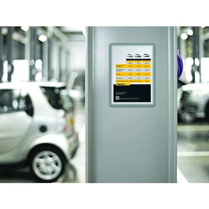 【CAINZ-DASH】tarifold社 ディスプレイポケット マグネットタイプ A4サイズ 2枚入り グレー 194900【別送品】