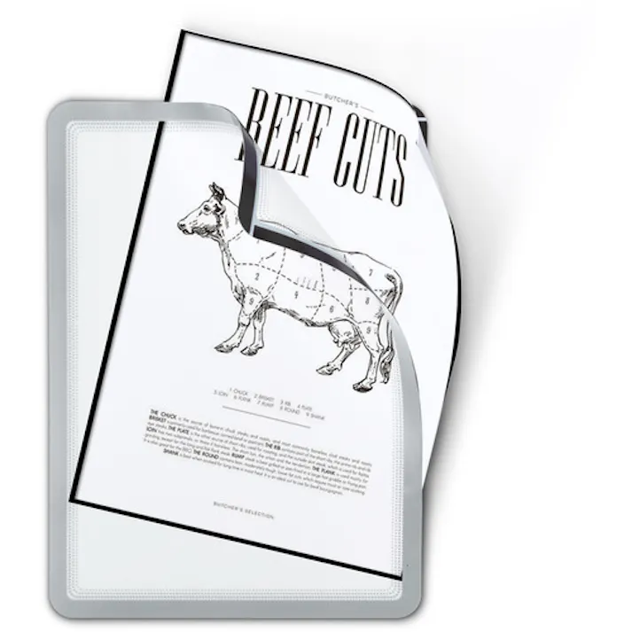 【CAINZ-DASH】tarifold社 ディスプレイポケット マグネットタイプ A4サイズ 2枚入り グレー 194900【別送品】