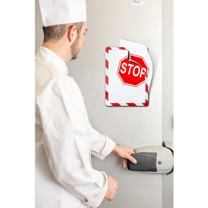 【CAINZ-DASH】tarifold社 【売切廃番】 安全標識用ディスプレイポケット マグネットタイプ A4 2枚入り 禁止 194923【別送品】