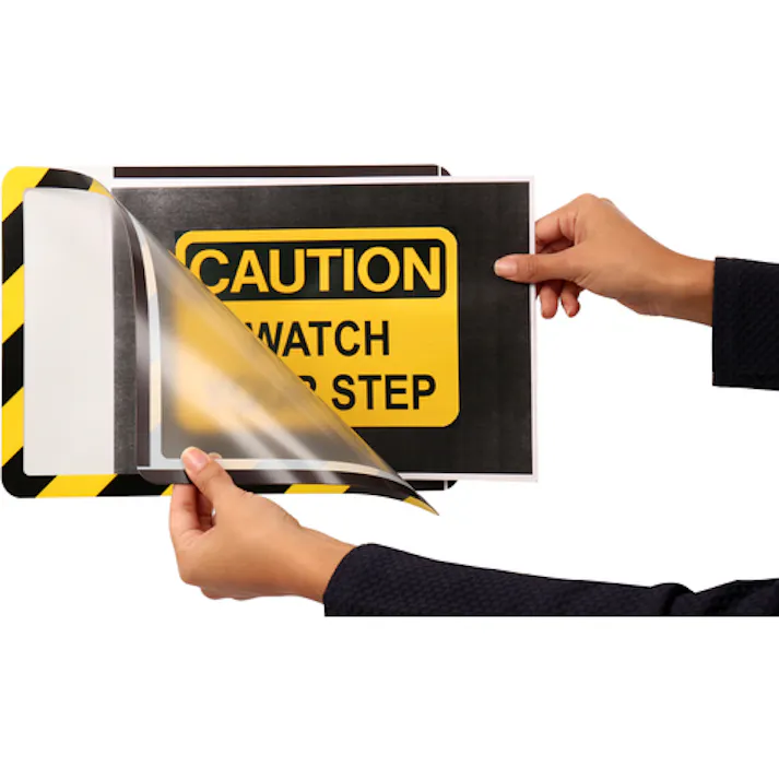 【CAINZ-DASH】tarifold社 安全標識用ディスプレイポケット マグネットタイプ A4 2枚入り 危険 194924【別送品】