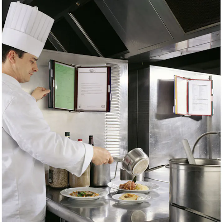 【CAINZ-DASH】tarifold社 掲示用抗菌ファイルスタンド(ステンレス) 壁付けタイプ A4×10 414567【別送品】