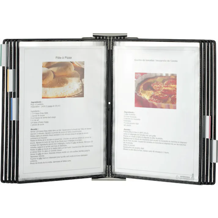 【CAINZ-DASH】tarifold社 掲示用抗菌ファイルスタンド(ステンレス) 壁付けタイプ A4×10 414567【別送品】