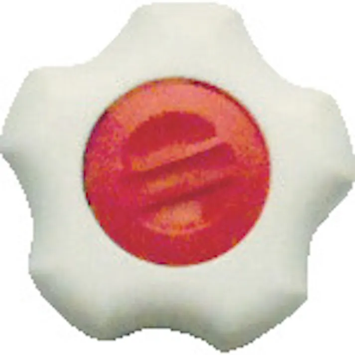 【CAINZ-DASH】三星産業貿易 フィットノブ M8 本体/白 キャップ/赤 (5個入り) FIT-W-M8-R-5P【別送品】