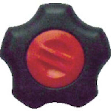 【CAINZ-DASH】三星産業貿易 フィットノブ　Ｍ８　本体／黒　キャップ／赤　（５個入り） FIT-K-M8-R-5P【別送品】