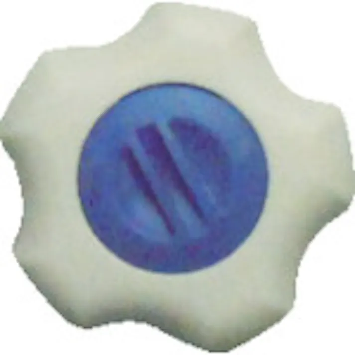 【CAINZ-DASH】三星産業貿易 フィットノブ M10 本体/白 キャップ/青 (5個入り) FIT-W-M10-B-5P【別送品】