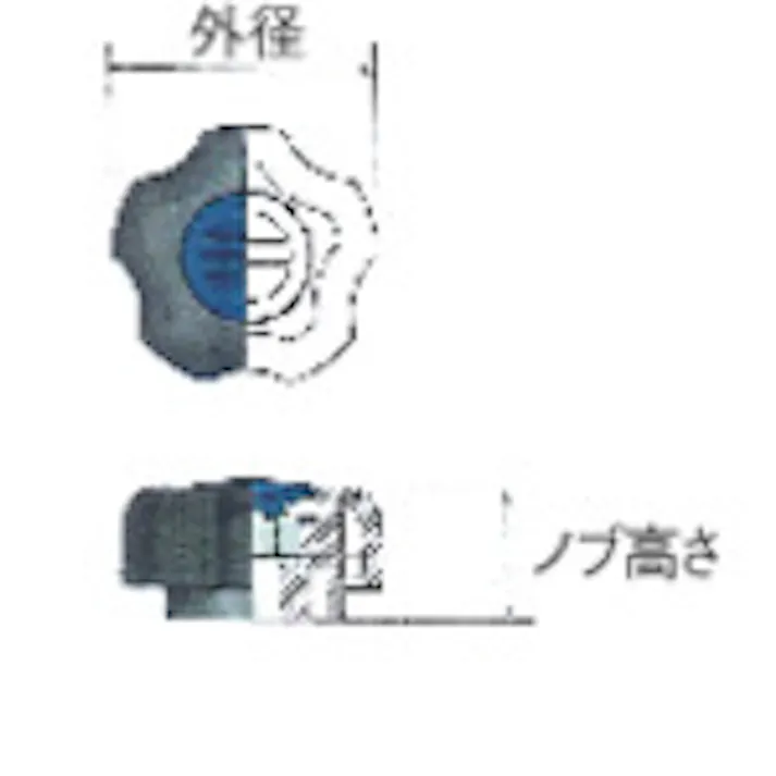 【CAINZ-DASH】三星産業貿易 フィットノブ M10 本体/白 キャップ/青 (5個入り) FIT-W-M10-B-5P【別送品】