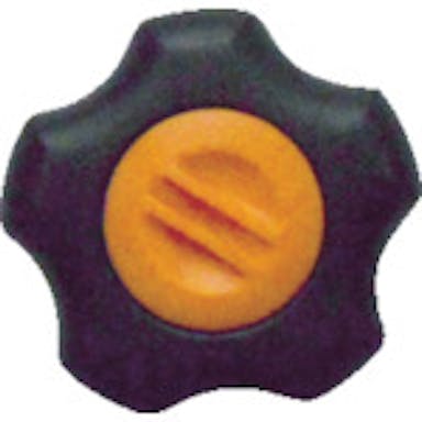 【CAINZ-DASH】三星産業貿易 フィットノブ　Ｍ１０　本体／黒　キャップ／橙　（５個入り） FIT-K-M10-O-5P【別送品】
