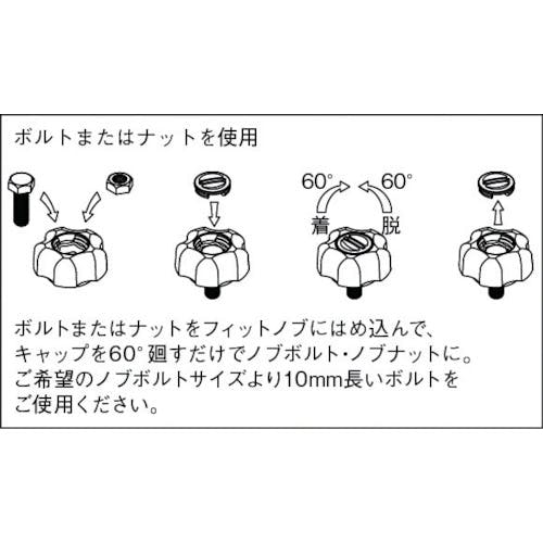 CAINZ-DASH】三星産業貿易 フィットノブ M12 本体／黒 キャップ／黒