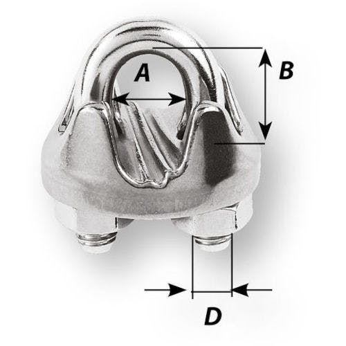Wichard社 ワイヤクリップ SUS316L 3~5mm用 7304 ワイヤクリップ Wichard社 ワイヤクリップ SUS316L 3~5mm用 7304 ワイヤクリップ