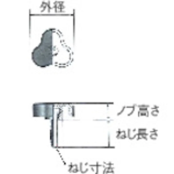 【CAINZ-DASH】三星産業貿易 イーグルスターノブ 三平 ねじ寸法M5×0.8 黒 ESK33-M5X15-BK-P【別送品】
